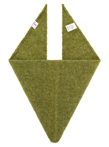 Zwillingsherz Driehoekige sjaal "Uni " groen - (L)100 x (B)36 cm