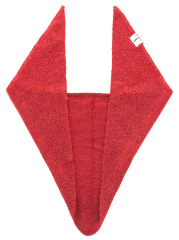Zwillingsherz Driehoekige sjaal "Uni " rood - (L)100 x (B)36 cm