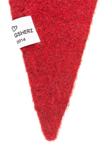 Zwillingsherz Dreieckstuch "Uni " in Rot - (L)100 x (B)36 cm