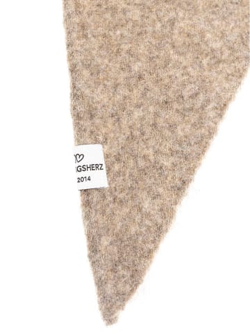 Zwillingsherz Chusta trójkątna "Uni " w kolorze szarobrązowym - 100 x 36 cm