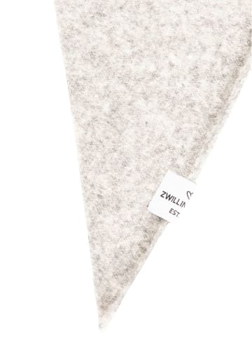 Zwillingsherz Driehoekige sjaal "Uni " grijs - (L)100 x (B)36 cm