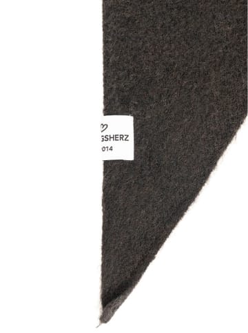Zwillingsherz Driehoekige sjaal "Uni " zwart - (L)100 x (B)36 cm