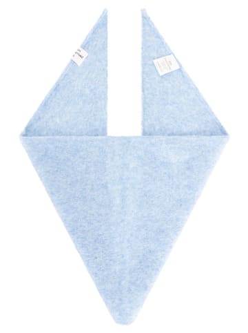 Zwillingsherz Driehoekige sjaal "Uni " lichtblauw - (L)100 x (B)36 cm