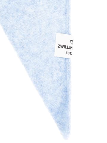 Zwillingsherz Dreieckstuch "Uni " in Hellblau - (L)100 x (B)36 cm