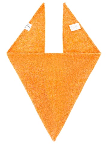 Zwillingsherz Driehoekige sjaal "Uni " oranje - (L)100 x (B)36 cm