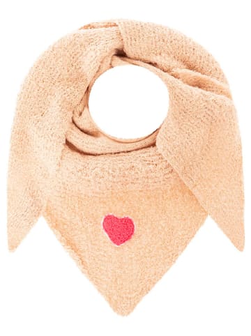 Zwillingsherz Dreieckstuch "Herz Patch" in Beige - (L)208 x (B)80 cm
