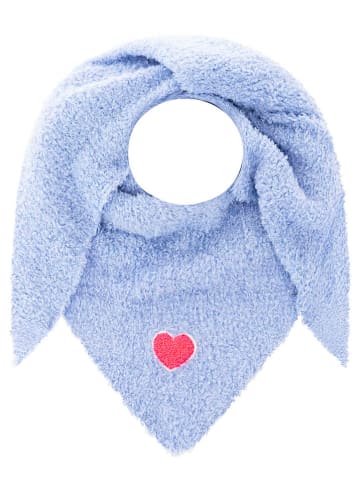 Zwillingsherz Dreieckstuch "Herz Patch" in Hellblau - (L)208 x (B)80 cm