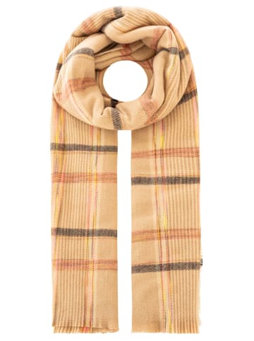 Zwillingsherz Sjaal "Modern Karo" beige - (L)180 x (B)85 cm