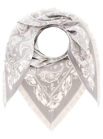 Zwillingsherz Dreieckstuch "Paisley" in Grau - (L)170 x (B)95 cm