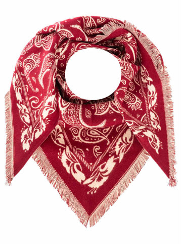 Zwillingsherz Dreieckstuch"Paisley" in Rot - (L)170 x (B)95 cm