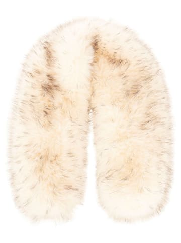 Szal "Fake Fur Modern" w kolorze beżowym - 90 x 15 cm