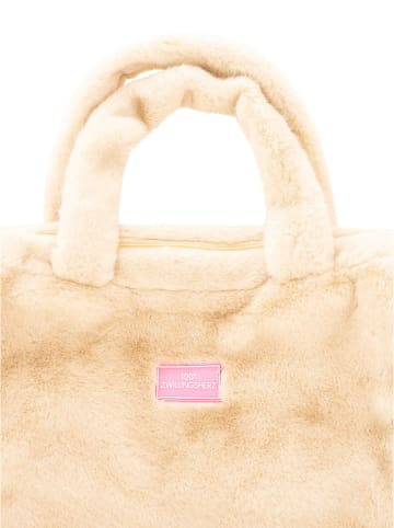 Zwillingsherz Shopper "Uni" in Beige - (B)50 x (H)35 cm