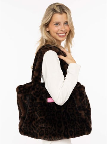 Zwillingsherz Shopper "Leo" in Braun - (B)50 x (H)35 cm