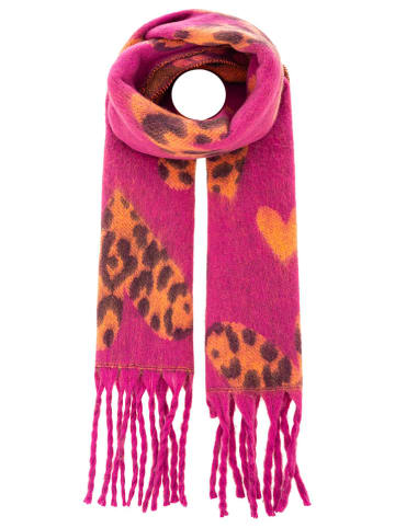 Zwillingsherz Schal "Herz Leo" in Pink - (L)220 x (B)40 cm