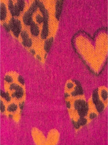 Zwillingsherz Szal "Heart Leo" w kolorze różowym - 220 x 40 cm