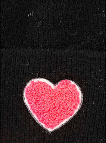 Zwillingsherz Mütze "Herz" in Schwarz