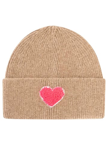 Zwillingsherz Muts "Herz" beige