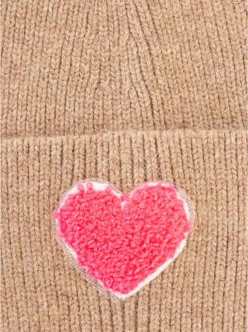 Zwillingsherz Muts "Herz" beige