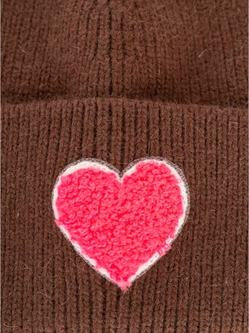 Zwillingsherz Czapka "Heart" w kolorze jasnobrązowym