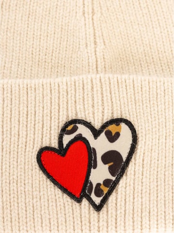 Zwillingsherz Mütze "Herz Leo" in Beige