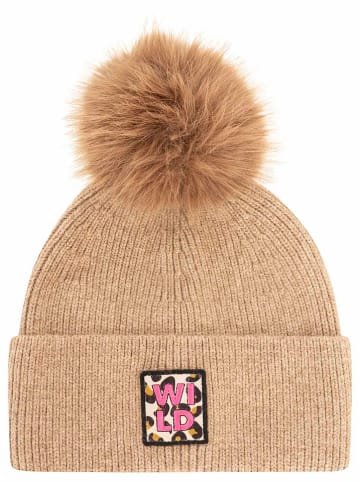 Zwillingsherz Mütze "Wild Leo" in Beige
