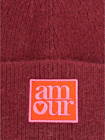 Zwillingsherz Muts "Amour" bordeaux