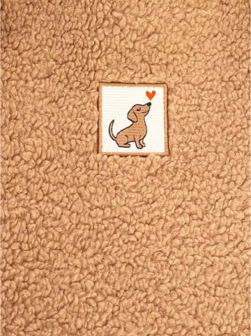 Zwillingsherz Shopper "Plüsch & Dackel" beige - (B)50 x (H)35 cm