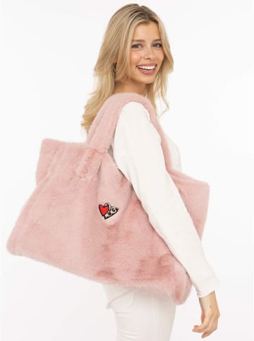 Zwillingsherz Shopper bag "Heart Leo" w kolorze jasnoróżowym - 50 x 35 cm