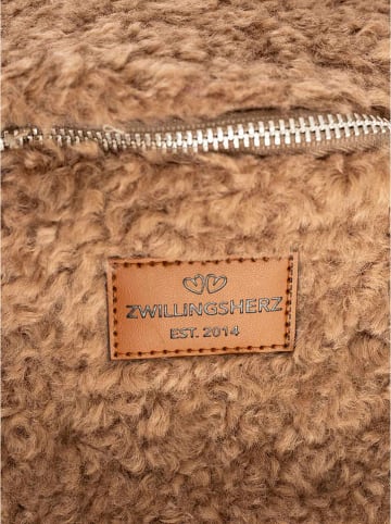 Zwillingsherz Brustbeutel "Teddy" in Hellbraun - (B)29 x (H)20 cm