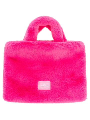 Zwillingsherz Henkeltasche "Plüsch" in Pink - (B)33 x (H)26 cm