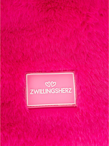 Zwillingsherz Henkeltasche "Plüsch" in Pink - (B)33 x (H)26 cm
