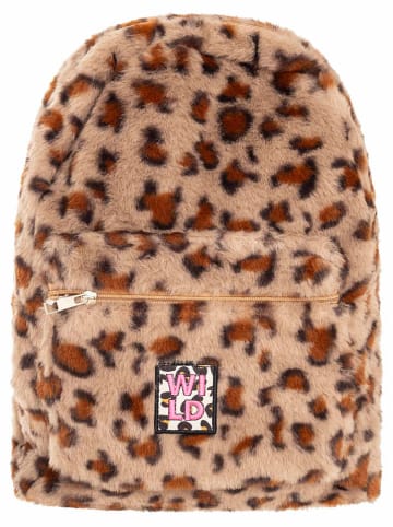 Zwillingsherz Rucksack "Wild Leo" in Taupe - (B)35 x (H)35 cm