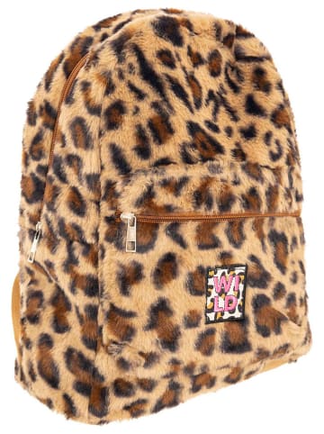 Zwillingsherz Rucksack "Wild Leo" in Beige - (B)35 x (H)35 cm