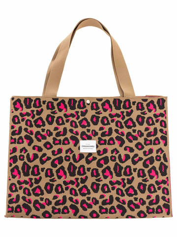 Zwillingsherz Shopper "Leo" in Hellbraun - (B)49 x (H)38 cm