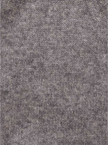 Zwillingsherz Kaschmir-Beanie in Grau