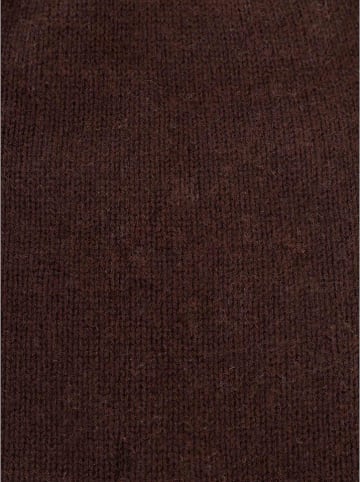 Zwillingsherz Kaszmirowa czapka beanie w kolorze brązowym