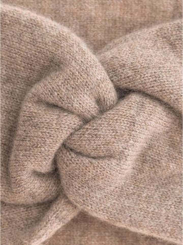 Zwillingsherz Kaschmir-Stirnband in Beige