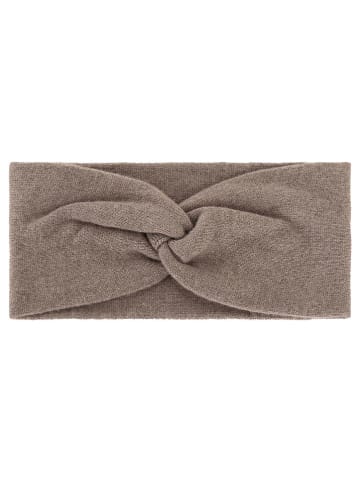 Zwillingsherz Kaschmir-Stirnband in Taupe