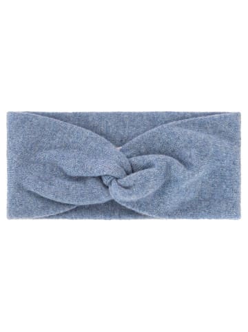 Zwillingsherz Kaschmir-Stirnband in Blau