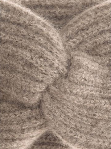Zwillingsherz Kaschmir-Stirnband in Taupe