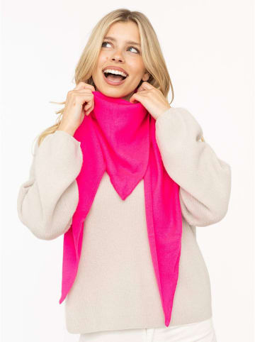 Zwillingsherz Kaschmir-Dreieckstuch in Pink - (L)174 x (B)70 cm