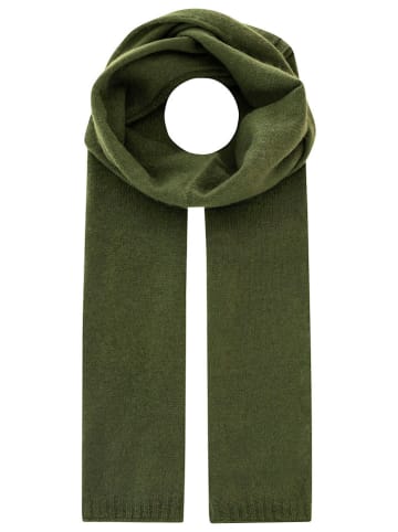 Zwillingsherz Kaschmir-Schal in Khaki - (L)180 x (B)30 cm