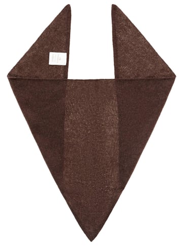 Zwillingsherz Kaszmirowa chusta trójkątna w kolorze brązowym - 84 x 34 cm