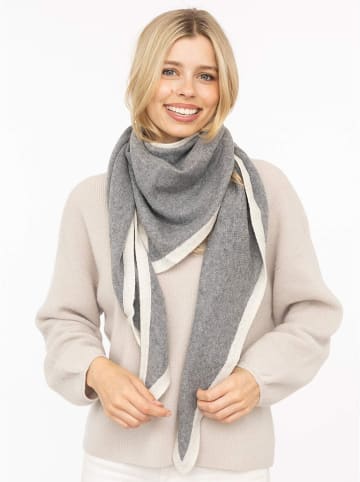 Zwillingsherz Kaschmit-Dreieckstuch in Grau - (L)180 x (B)72 cm