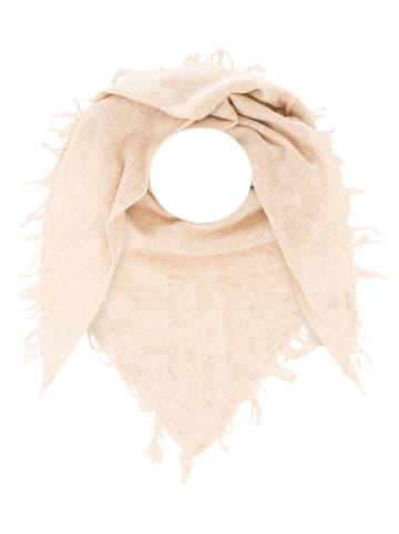 Zwillingsherz Kaschmit-Dreieckstuch in Beige - (L)180 x (B)73 cm