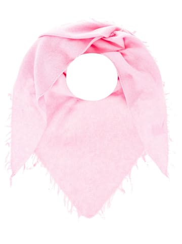 Zwillingsherz Kaschmir-Dreieckstuch in Rosa - (L)180 x (B)73 cm