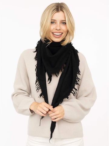 Zwillingsherz Kaschmit-Dreieckstuch in Schwarz - (L)180 x (B)73 cm