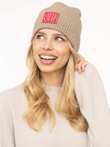 Zwillingsherz Kasjmieren muts "Amour" beige