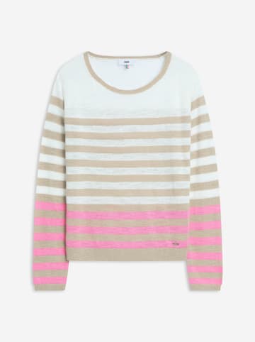 Cinque Sweter ''Cimariella'' w kolorze jasnoróżowo-biało-beżowym