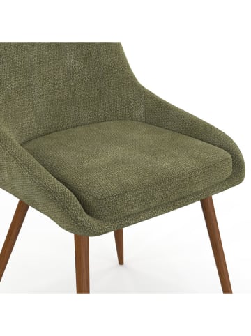 IDOMYA Essentials 4-delige set: eetkamerstoelen "Olivia" kaki - (B)47,5 x (H)79 x (D)54 cm